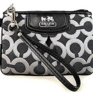 NWT Coach Gunmetal Black Wristlet
